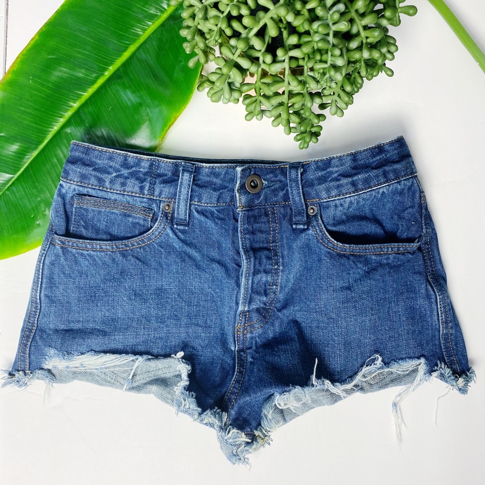 Free People Jeans Shorts distressed 24 - Picture 3 of 6